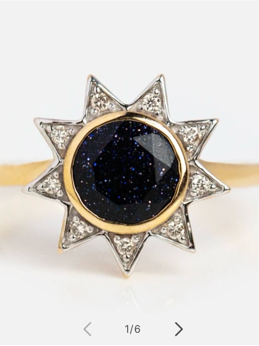 Local Eclectic solid gold starburst ring for inspiration